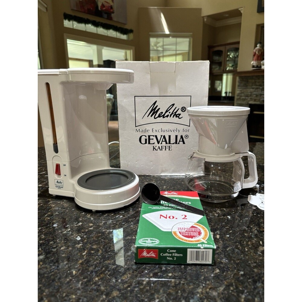 Melitta Gevalia Kaffe Coffee Maker BCM-4C White 4-Cup Capacity Vintage
